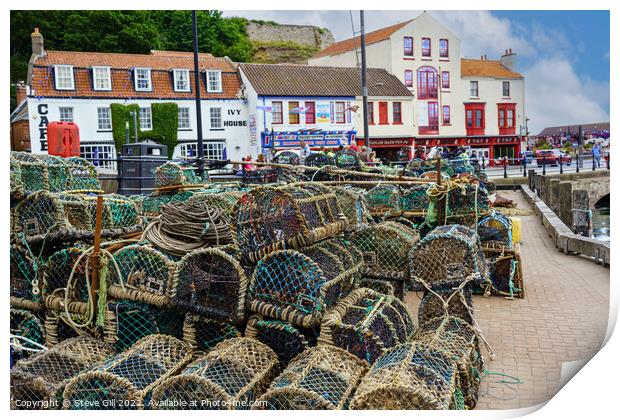 Scarborough Lobster Pots.  Print by Steve Gill