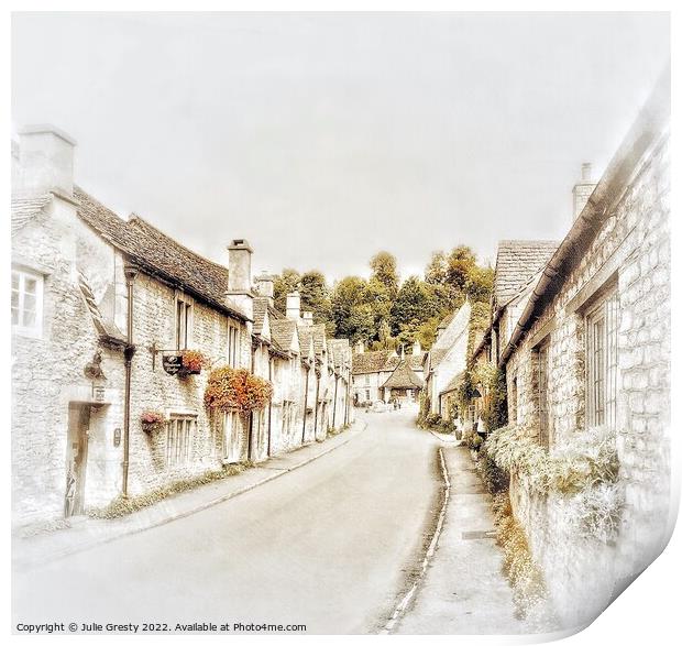 Castle Combe Village Wiltshire England Print by Julie Gresty