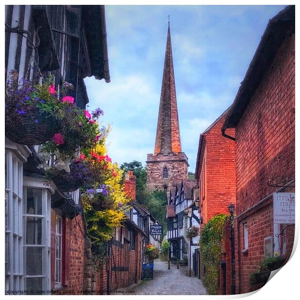 St Michael’s Church Ledbury at Golden Hour Print by Julie Gresty