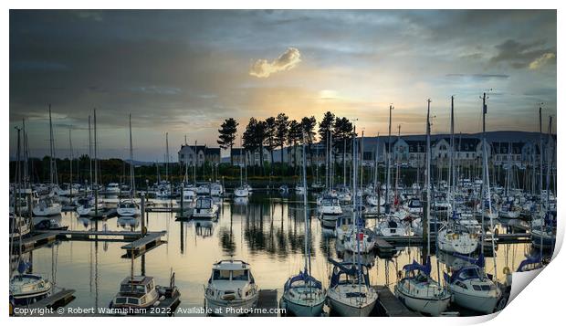 Serene Sunset at Kip Marina Print by RJW Images