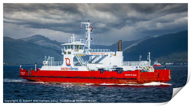 Bold Sound of Soay Ferry Print by RJW Images