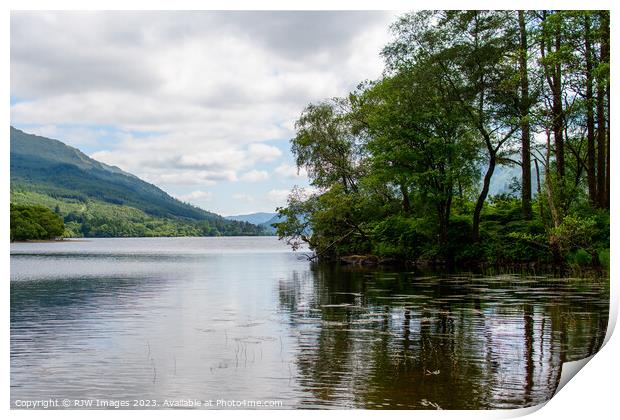 Shimmering Loch Eck Print by RJW Images
