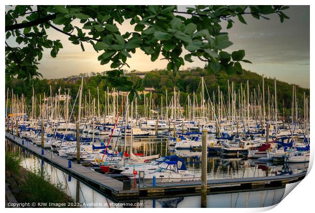 Busy Day at Kip Marina  Print by RJW Images