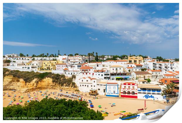 O'Bote Carvoeiro Beach Print by RJW Images