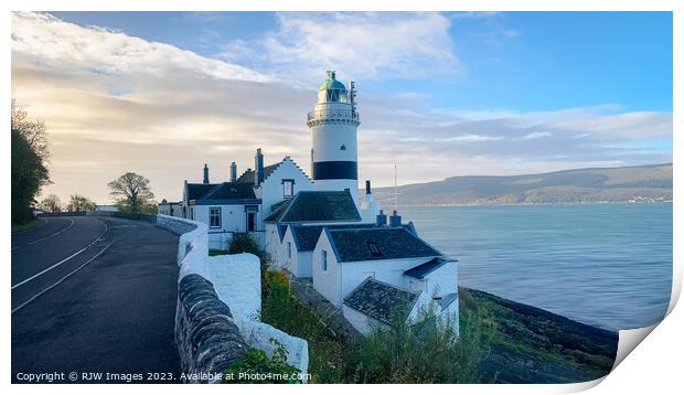 Cloch Lighthouse Gourock Print by RJW Images