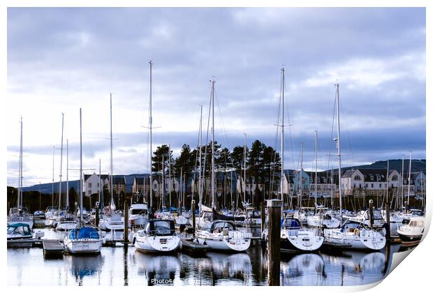 Inverkip Marina Approaching Dusk Print by RJW Images