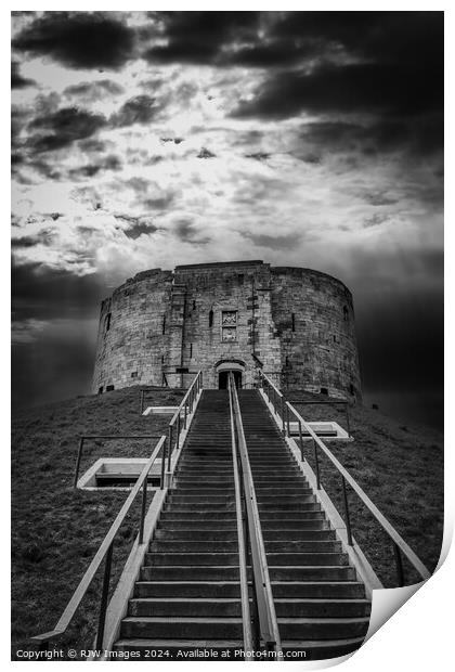 Cliffords Tower York Print by RJW Images