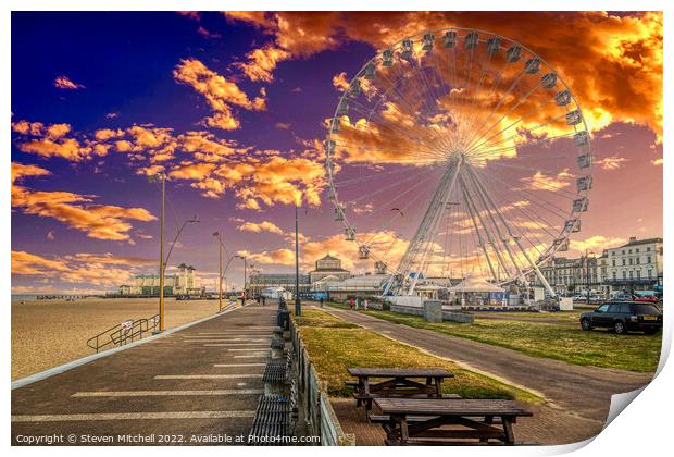 Great Yarmouth Big-wheel Print by Steven Mitchell