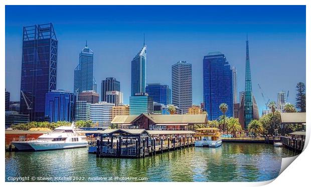  Waterfront Perth Australia Print by Steven Mitchell