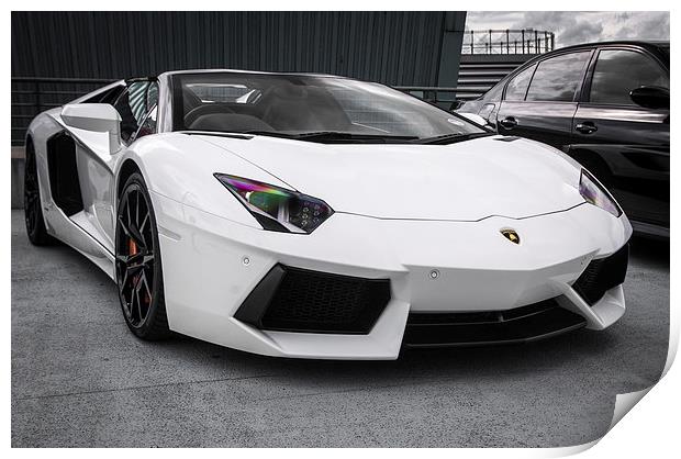 Lamborghini Aventador Roadster Print by Chris Walker