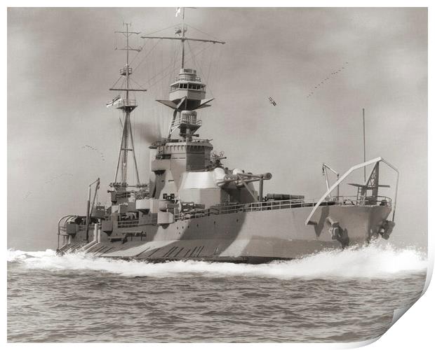The Monitor HMS Roberts Print by Simon Westwood