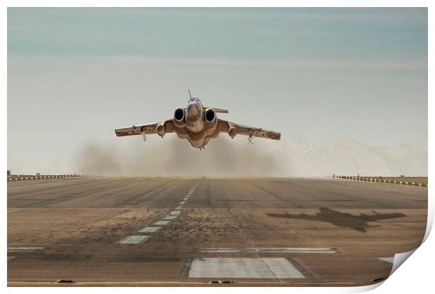 RAF Buccaneer take-off Print by Simon Westwood