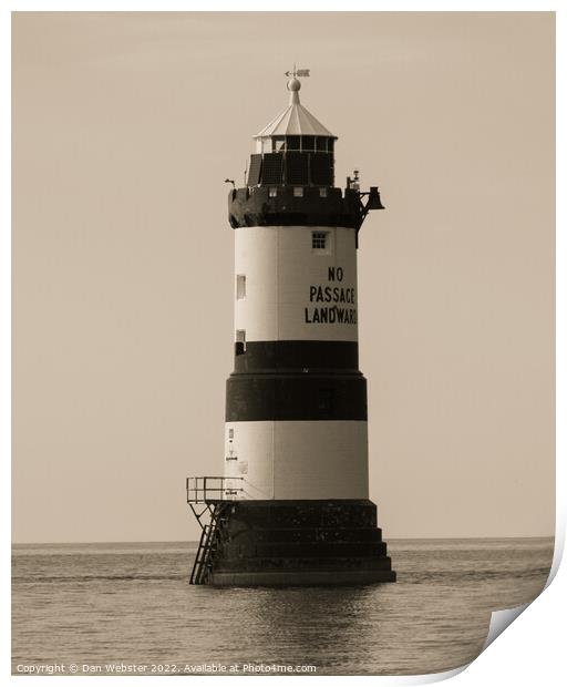 Penmon Point Lighthouse Anglesey, Wales  Print by Dan Webster
