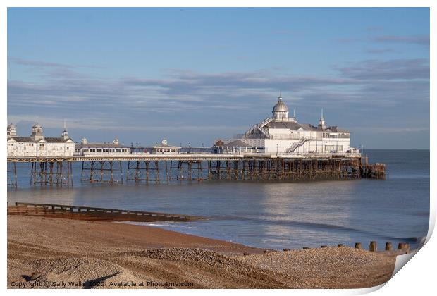 Eastbourne Pier late evening light Print by Sally Wallis