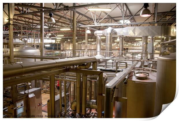 View across Pilsen Brewery packing area Print by Sally Wallis