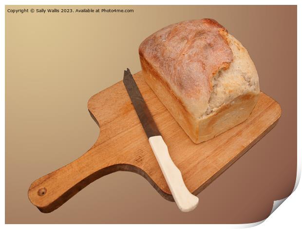 Freshly Baked Loaf Print by Sally Wallis