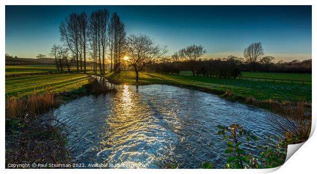 Sunset at Bintree Mill Norfolk Print by Paul Stearman