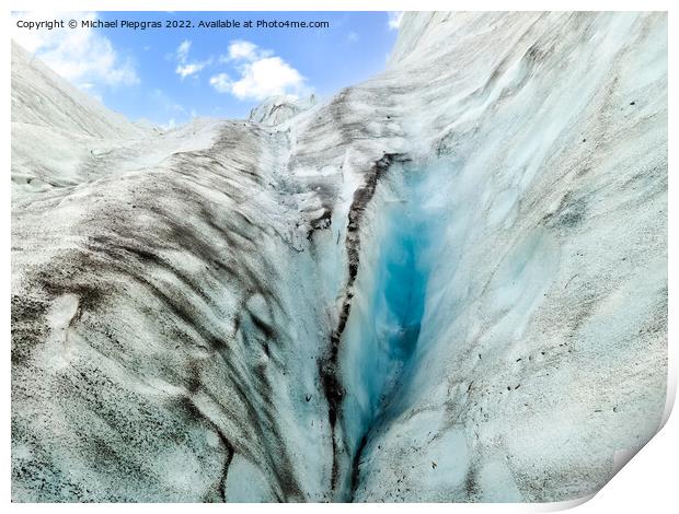 Close-up view of the blue ice on the jokulsarlon glacier in Icel Print by Michael Piepgras