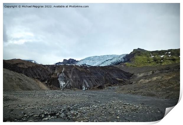 Close-up view of the blue ice on the jokulsarlon glacier in Icel Print by Michael Piepgras