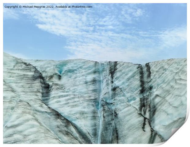 Close-up view of the blue ice on the jokulsarlon glacier in Icel Print by Michael Piepgras