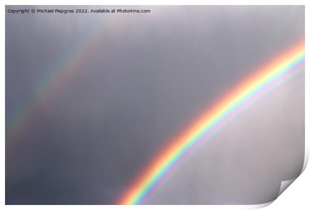 Stunning natural double rainbows plus supernumerary bows seen at Print by Michael Piepgras