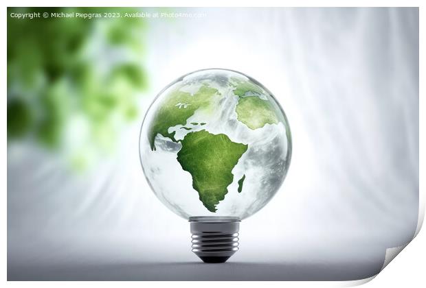 A clean energy concept to reduce climate change created with gen Print by Michael Piepgras