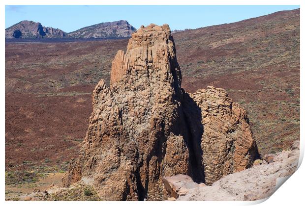 The Roques de Garcia rock formations on the Canary Island of Ten Print by Michael Piepgras