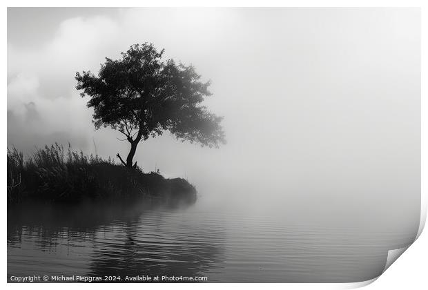 An abstract landscape shot in black and white. Print by Michael Piepgras