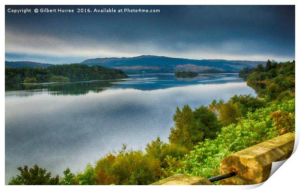 Scotland's Serene Sanctuary, Loch Awe Print by Gilbert Hurree