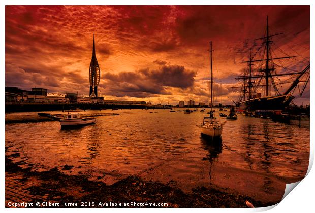 'Portsmouth's Nautical Legacy' Print by Gilbert Hurree