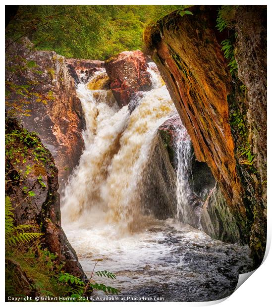 Nevis River's Mesmerising Cascade Print by Gilbert Hurree