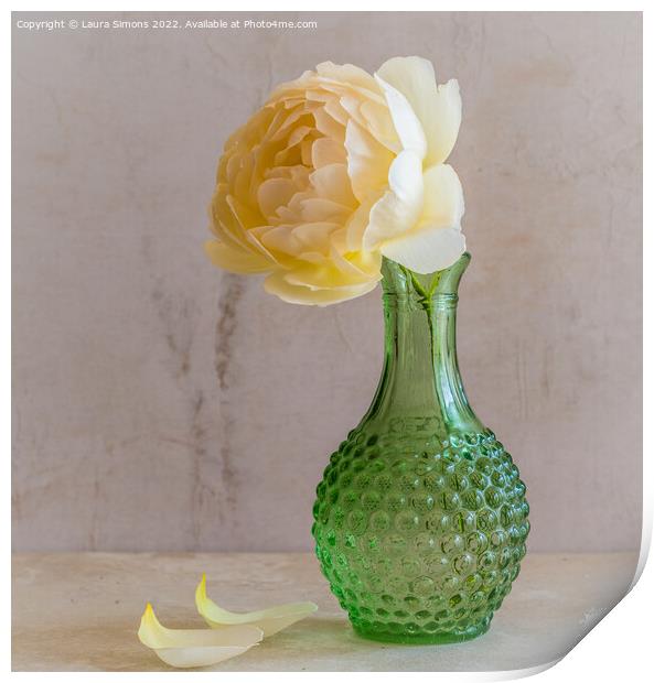 Flower Vase Print by Laura Simons