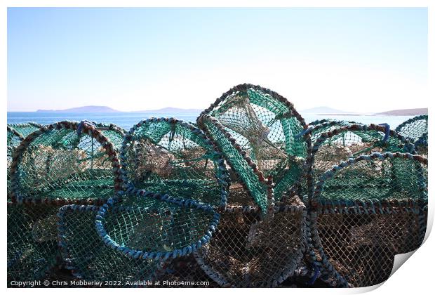 Lobster pots Print by Chris Mobberley