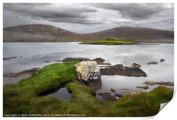 Dun an Sticer on North Uist  Print by Chris Mobberley