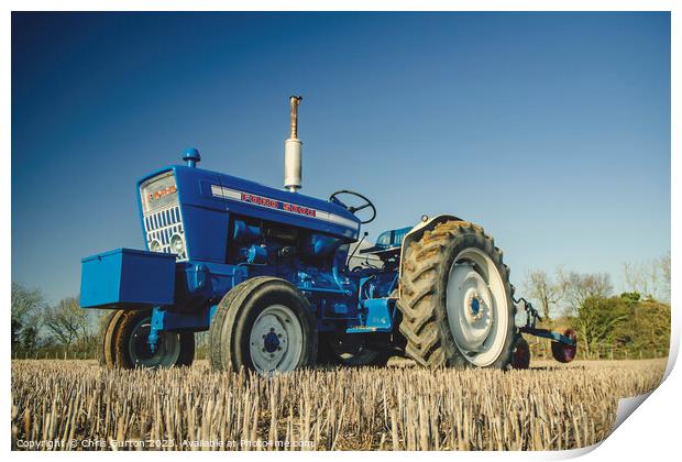 Ford 5000 Tractor Print by Chris Gurton