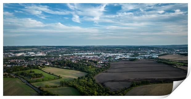 Rotherham South Yorkshire Print by Apollo Aerial Photography