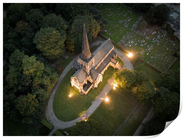 Wentworth Church Print by Apollo Aerial Photography