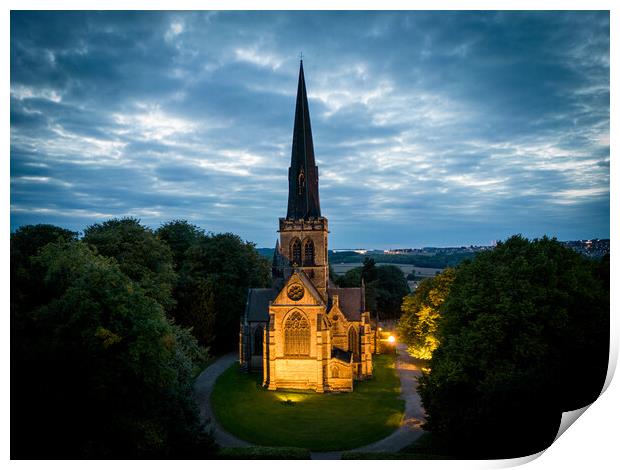 Wentworth Church Print by Apollo Aerial Photography