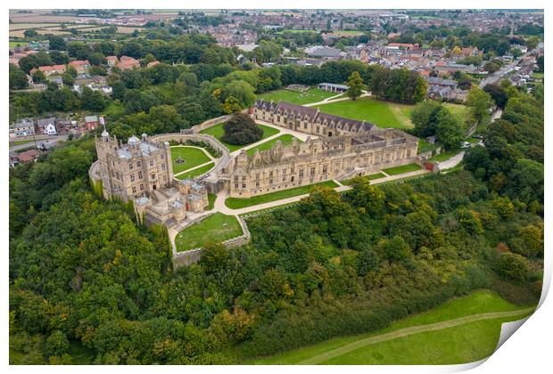Bolsover Castle From The Air Print by Apollo Aerial Photography