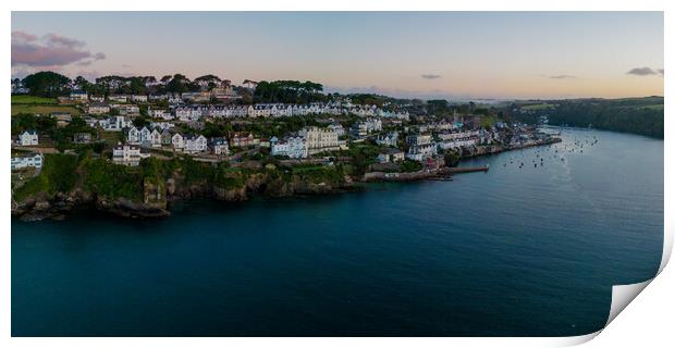 Fowey Cornwall From The Air Print by Apollo Aerial Photography
