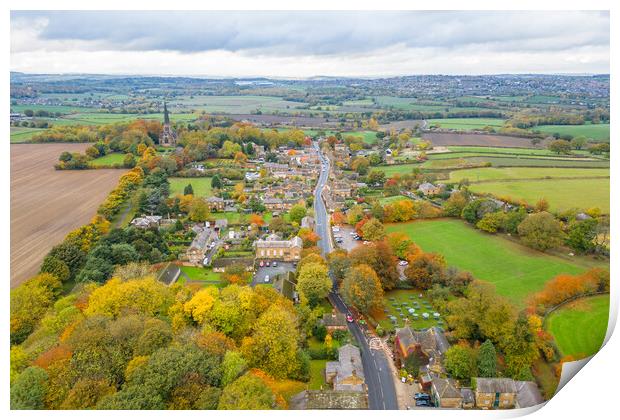 Village of Wentworth Rotherham Print by Apollo Aerial Photography