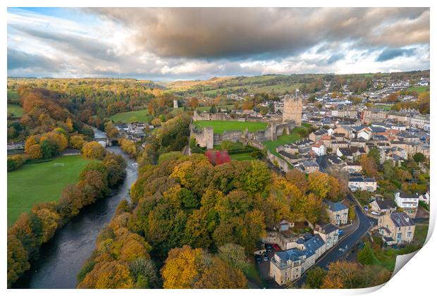 Richmond North Yorkshire Print by Apollo Aerial Photography