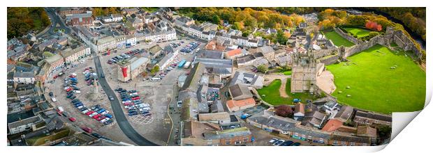Richmond Town Square and Castle Print by Apollo Aerial Photography