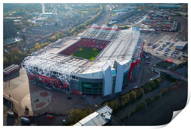 Old Trafford From The Air Print by Apollo Aerial Photography