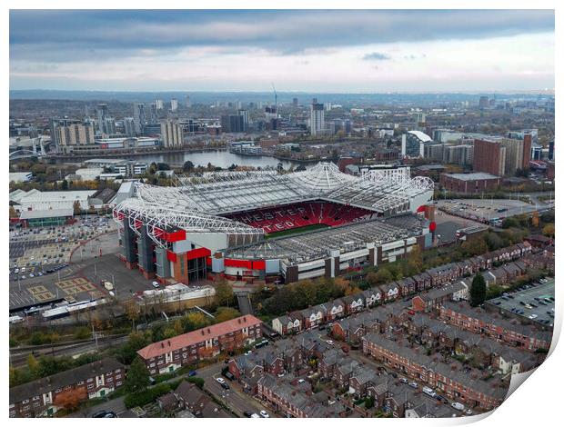 Old Trafford From The Air Print by Apollo Aerial Photography