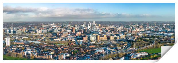 Leeds City Panorama Print by Apollo Aerial Photography
