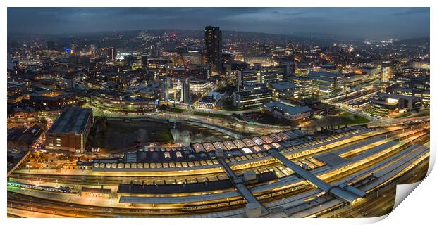 A View of Sheffield Print by Apollo Aerial Photography