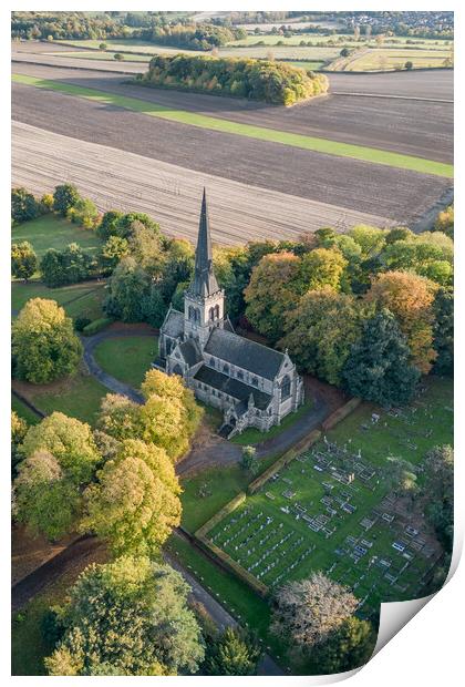 Wentworth In Autumn Print by Apollo Aerial Photography