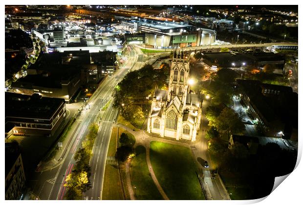 Minster Church Of St George Print by Apollo Aerial Photography