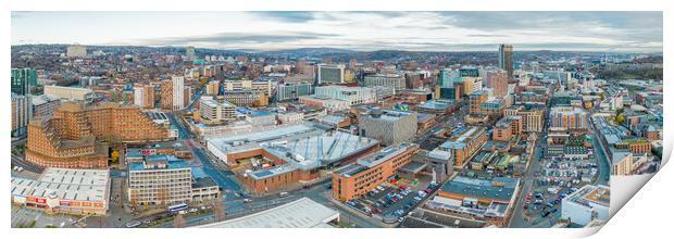 Sheffield City Panorama Print by Apollo Aerial Photography